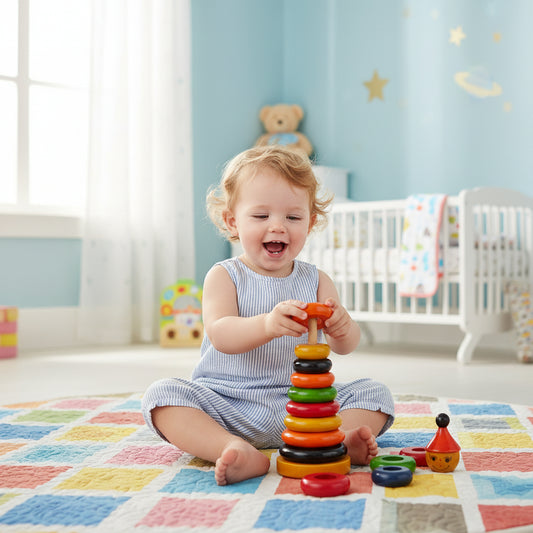 Wooden Ring Stacking Set – Eco-Friendly Learning Toy