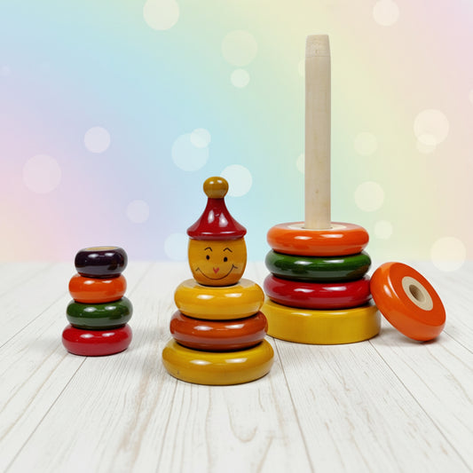 Wooden Ring Stacking Set – Eco-Friendly Learning Toy