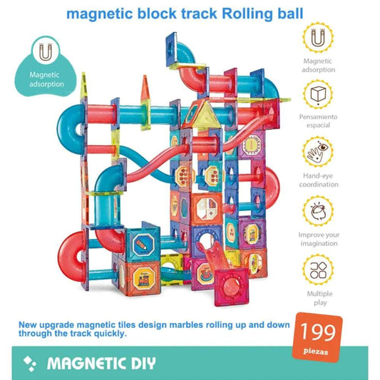 Magnetic Building Block Set - 199 Pcs