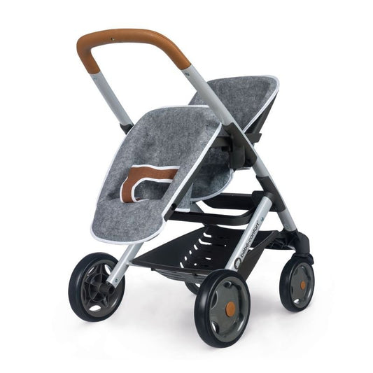 Smoby Maxi Cosi Twin Pushchair Grey - For Dolls Up To 42 Cm