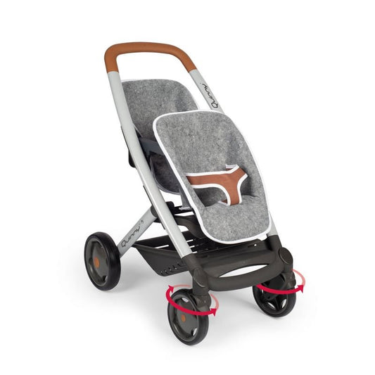 Smoby Maxi Cosi Twin Pushchair Grey - For Dolls Up To 42 Cm