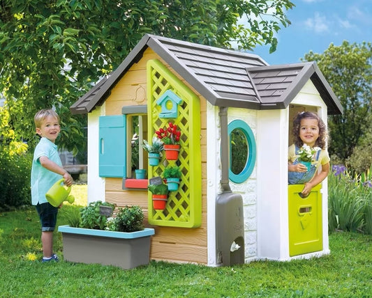 Smoby Kids Garden Playhouse With 15 Accessories 1.3M Tall 810405