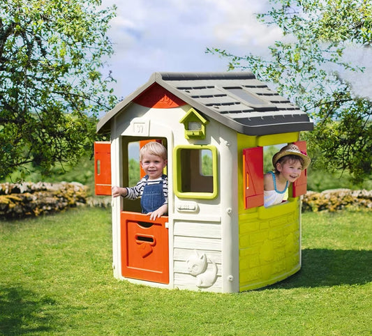 Smoby Neo Jura Lodge Playhouse, Grey, Green, White, Red 810500