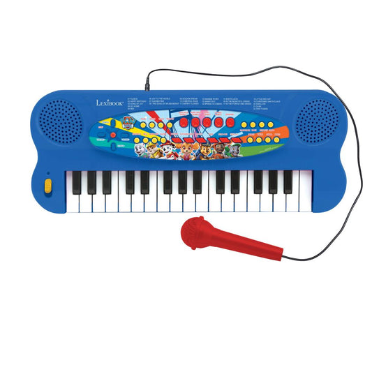 LEXIBOOK - Paw Patrol Electronic Keyboard With Mic And Line-In Cable 32 Keys Piano