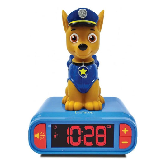 LEXIBOOK - Paw Patrol Digital 3D Alarm Clock With Night Light & Sound Effects