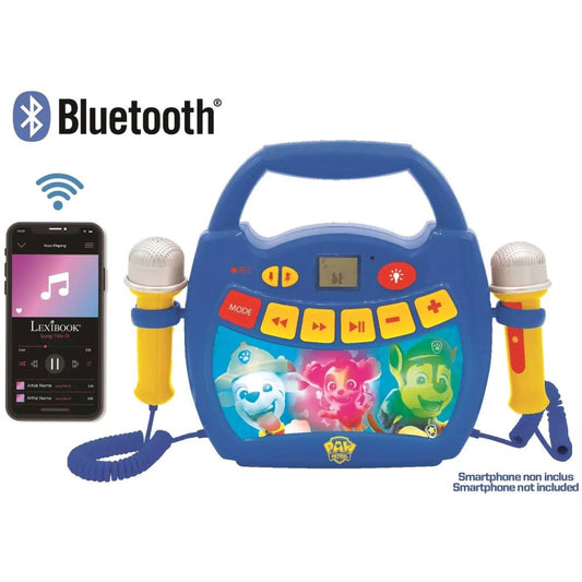 LEXIBOOK - PAW Patrol 2-IN-1 My First Digital Karaoke Player with Bluetooth Speaker & Microphones