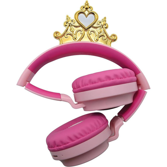 LEXIBOOK - Disney Princess 2-in-1 Rechargeable Headphones with LED Lights