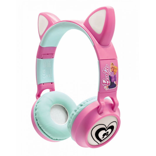 LEXIBOOK - Barbie 2-in-1 Rechargeable Headphones with LED Lights
