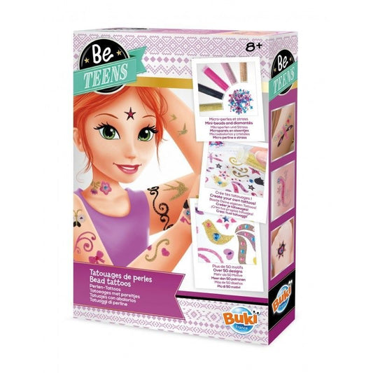 Buki France Girls Glitter Sparkle Bead Tattoos Craft Kit