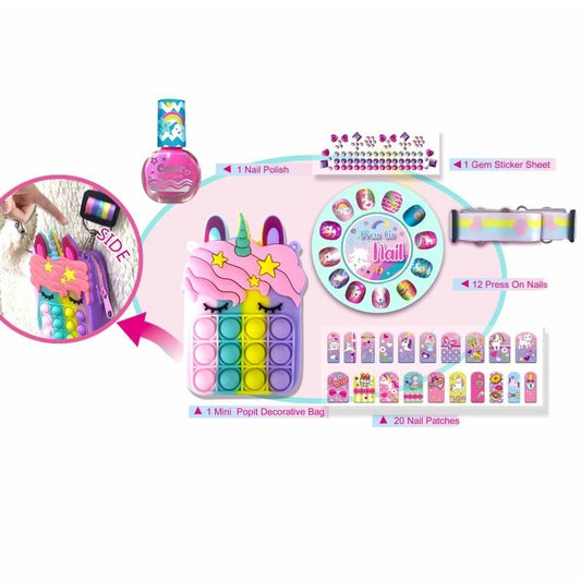 Pecoware Pop It Purse Nail Beauty Set