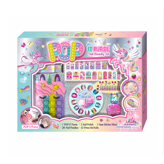 Pecoware Pop It Purse Nail Beauty Set