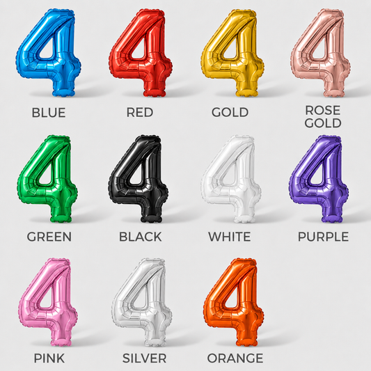 Foil Balloon Number 4 (16inch,32inch,40inch)