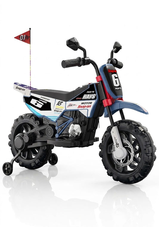 Tobbi Kids Electric Ride On Motor Cicycle 12v-blue