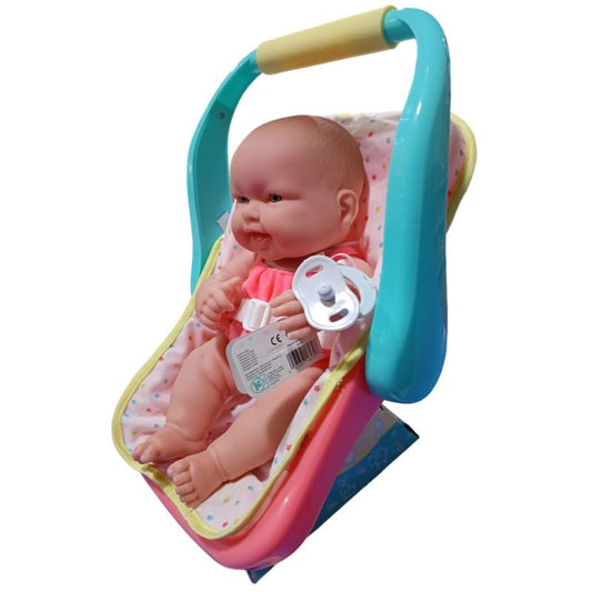 Jc Toys Lots To Love Vinyl 14" Doll In Baby Carrier