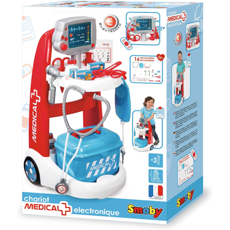 Smoby chariot médical électronique - dès 3 ans