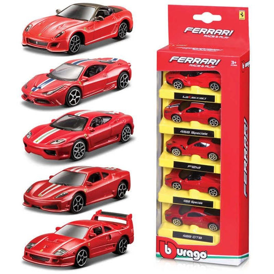 Bburago 1:64 Ferrari Race & Play 5pack