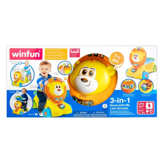 Winfun 3-In-1 Grow With-Me Lion Scooter