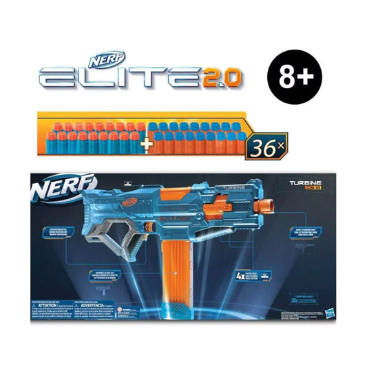 Hasbro Nerf Elite 2.0 Turbine CS 18 Motorized Blaster with 36 Nerf Elite Darts