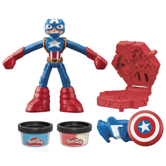 Play-Doh Marvel Captain America Stamping Shield Action Figure (net weight 2oz/57g