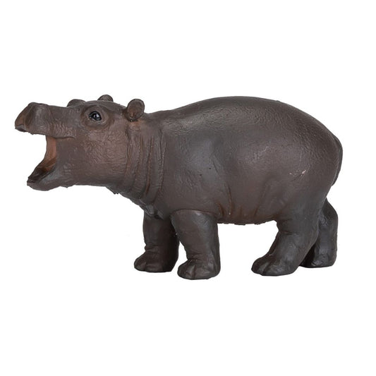 MOJO - Wildlife Baby Hippopotamus Realistic Hand Painted Figurine