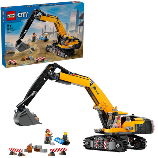 LEGO City 60420 Yellow Construction Excavator - (633 Pieces)
