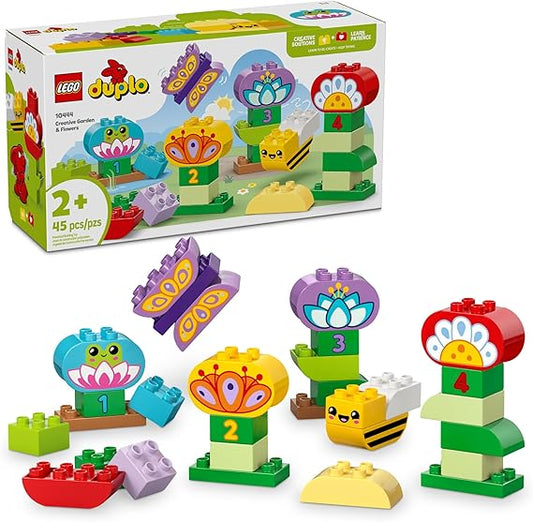 LEGO DUPLO Town Creative Garden & Flowers Building Toy 10444, Preschool Learning Toy for Toddlers Age 2+