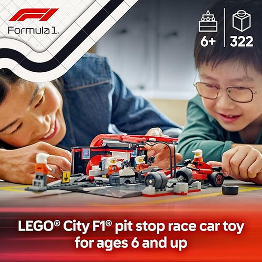 Lego City F1 Ferrari Pit Stop Building Set 60443 for Kids Age 6+