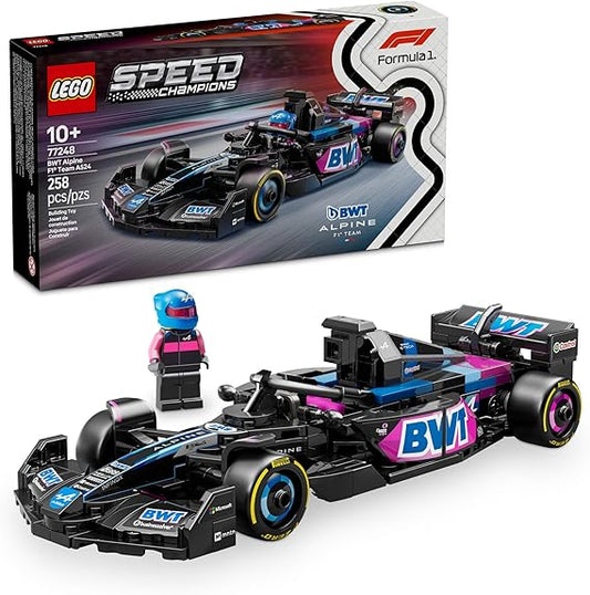 LEGO Speed Champions BWT Alpine F1 Team A524 Race Car Toy - Building Set for Kids, Boys & Girls, Ages 10+