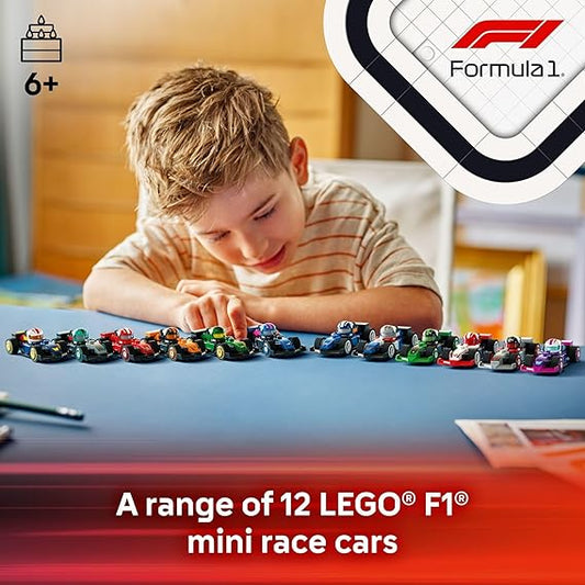 LEGO F1 Collectible Race Cars 6 Pack Mystery Box Building Set 66796, Surprise Car Toy for Kids Age 6+