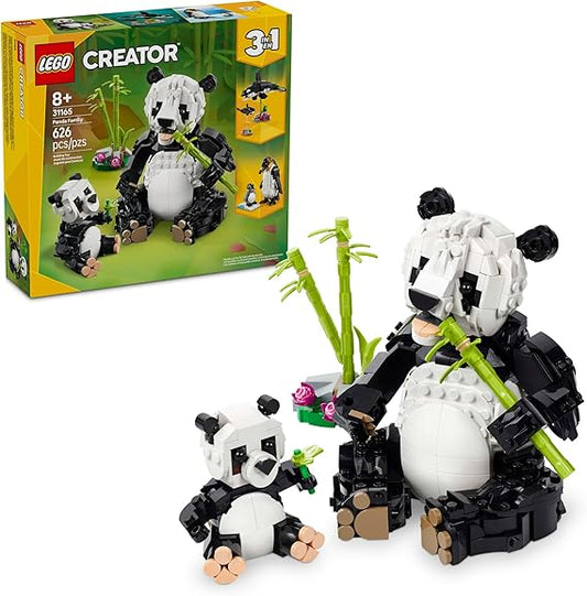 LEGO Creator 3-in-1 Wild Panda, Penguin & Orca Building Set 31165 for Kids Age 8+