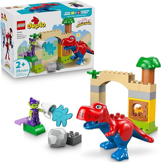 LEGO DUPLO Marvel Spidey-Rex vs Green Goblin Building Set 10463, Spidey & Amazing Friends Toy Age 2+