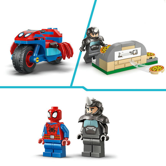 Lego 11206 Marvel Spidey And His Amazing Friends Spidey On His Motorcycle Vs. Rhino