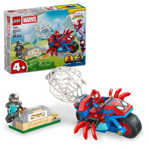 Lego 11206 Marvel Spidey And His Amazing Friends Spidey On His Motorcycle Vs. Rhino