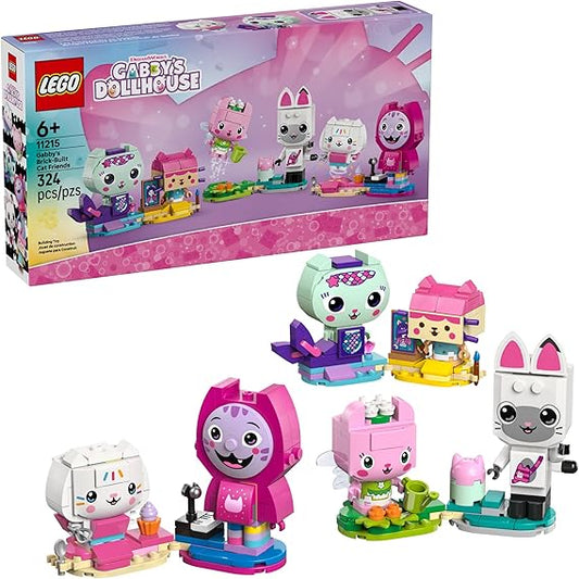 Lego Gabby's Dollhouse Brick-built Cat Friends Building Set 11215 With 6 Animal Figures For Kids Age 6+