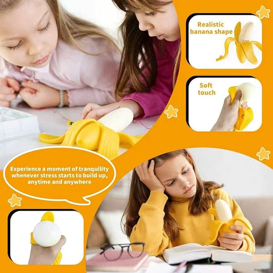 Bananas Fruit Squeeze Toys - Soft and Squishy Squeeze Toy