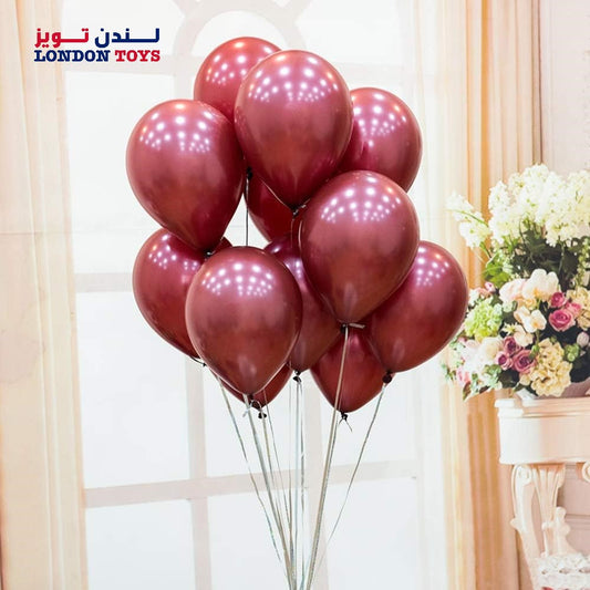 Latex Balloons Party Pack 25Pcs - Maroon