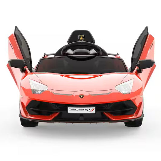 Licensed Lamborghini SVJ 12 Volt Rechargeable Electric Ride On Car Red (2-8 years)
