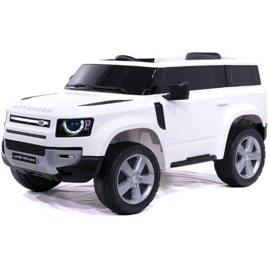 LAND ROVER DEFENDER 12V KIDS RIDE-ON CAR WITH R/C PARENTAL REMOTE | WHITE