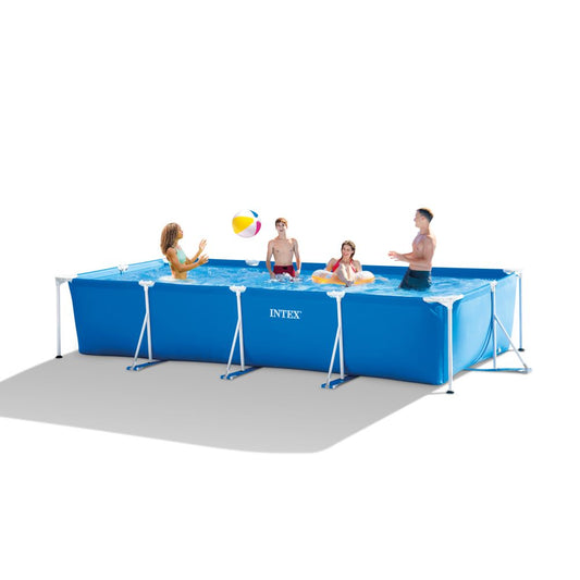 INTEX Rectangular Metal Frame Above Ground Pool Set Ages 6+ (4.50m X 2.20m X 84 Cm)