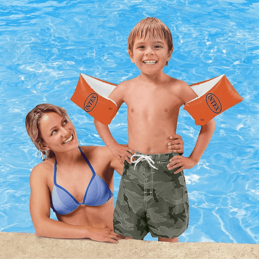 INTEX Inflatable Deluxe Large Swimming Arm Bands Ages 6-12