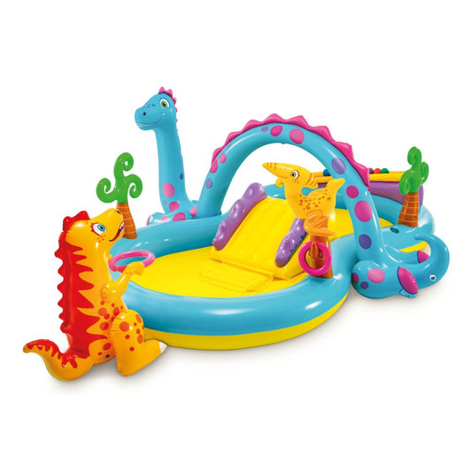 INTEX Dinoland Inflatable Play Center with Slide (3.02m x 2.29m x 1.12m)