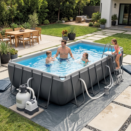 Intex Ultra Xtr Large Frame Rectangular Pool - Swimming Pool