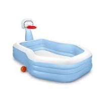 INTEX Swim Center Shootin’ Hoops Family Pool – Inflatable Basketball Pool (Ages 3+)
