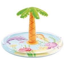 INTEX Palm Tree Spray Pool – Kids Inflatable Splash Pool with Sprayer
