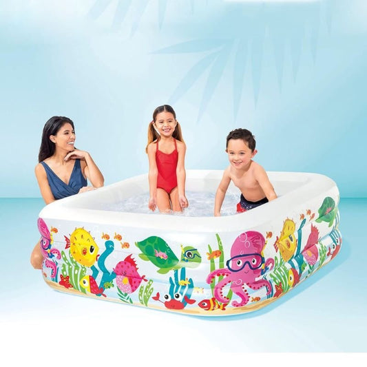 Intex Clearview Sea Aquarium Inflatable Pool - 159cm X 159cm X 50cm