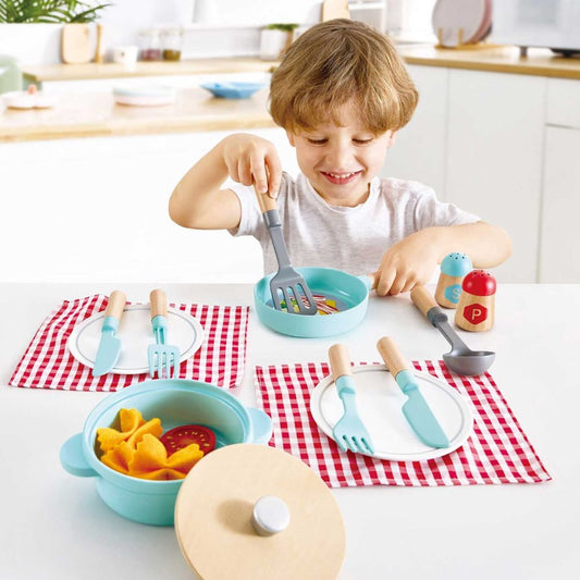 Hape Little Chef Cooking & Serve Play Set