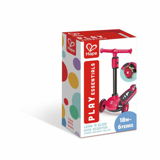 Hape Lean And Glide Kick Scooter Red