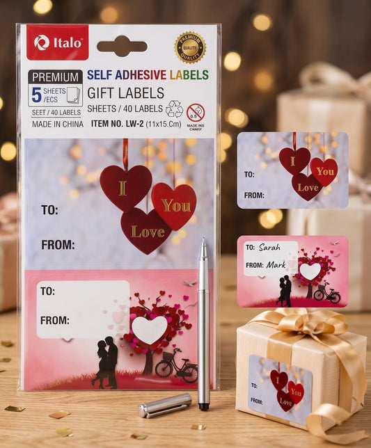 ITALO Self Adhesive Gift Labels – 11 x 15 cm Gift Sticker Label