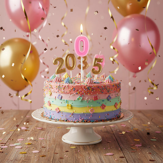 Party Number Candle "0" Cute pink