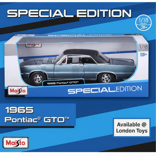 Maisto Die Cast Pontiac GTO Met Blue 1:18 - (1965 Pontiac GTO Met Blue)